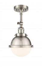 Innovations Lighting 201F-SN-HFS-61-SN - Hampden - 1 Light - 7 inch - Brushed Satin Nickel - Adjustable Semi-Flush Mount