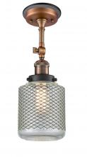 Innovations Lighting 201FBP-ACBK-G262 - Stanton - 1 Light - 6 inch - Antique Copper - Semi-Flush Mount