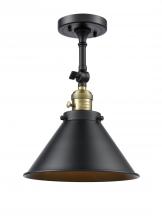 Innovations Lighting 201FSW-BAB-M10-BK-LED - Briarcliff 1 Light Semi-Flush Mount