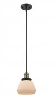 Innovations Lighting 201S-BAB-G171 - Fulton - 1 Light - 7 inch - Black Antique Brass - Stem Hung - Mini Pendant