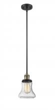 Innovations Lighting 201S-BAB-G194 - Bellmont - 1 Light - 7 inch - Black Antique Brass - Stem Hung - Mini Pendant