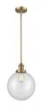 Innovations Lighting 201S-BB-G202-10 - Beacon - 1 Light - 10 inch - Brushed Brass - Stem Hung - Mini Pendant