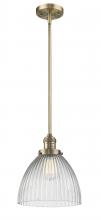 Innovations Lighting 201S-BB-G222 - Seneca Falls - 1 Light - 10 inch - Brushed Brass - Stem Hung - Mini Pendant