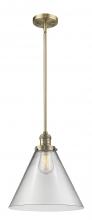 Innovations Lighting 201S-BB-G42-L - Cone - 1 Light - 12 inch - Brushed Brass - Stem Hung - Mini Pendant