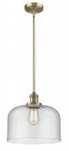 Innovations Lighting 201S-BB-G74-L - Bell - 1 Light - 12 inch - Brushed Brass - Stem Hung - Mini Pendant