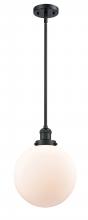 Innovations Lighting 201S-BK-G201-10 - Beacon - 1 Light - 10 inch - Matte Black - Stem Hung - Mini Pendant