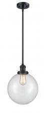 Innovations Lighting 201S-BK-G202-10 - Beacon - 1 Light - 10 inch - Matte Black - Stem Hung - Mini Pendant