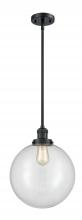 Innovations Lighting 201S-BK-G202-12 - Beacon - 1 Light - 12 inch - Matte Black - Stem Hung - Mini Pendant