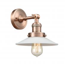 Innovations Lighting 203-AC-G1 - Halophane - 1 Light - 9 inch - Antique Copper - Adjustable Sconce