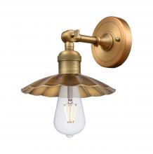 Innovations Lighting 203-BB-M17-BB - Scallop - 1 Light - 8 inch - Brushed Brass - Adjustable Sconce