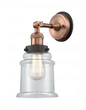 Innovations Lighting 203BP-ACBK-G182 - Canton - 1 Light - 7 inch - Antique Copper - Sconce