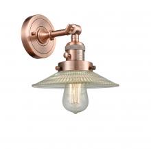 Innovations Lighting 203SW-AC-G2 - Halophane - 1 Light - 9 inch - Antique Copper - Adjustable Sconce