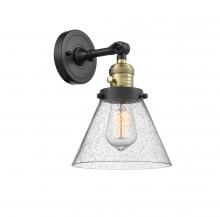 Innovations Lighting 203SW-BAB-G44-LED - Cone - 1 Light - 8 inch - Black Antique Brass - Adjustable Sconce