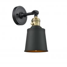 Innovations Lighting 203SW-BAB-M9-BK - Addison - 1 Light - 5 inch - Black Antique Brass - Sconce