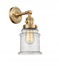 Innovations Lighting 203SW-BB-G184 - Canton - 1 Light - 7 inch - Brushed Brass - Sconce