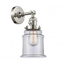 Innovations Lighting 203SW-PN-G182 - Canton - 1 Light - 7 inch - Polished Nickel - Sconce