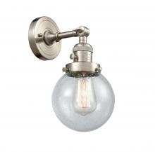 Innovations Lighting 203SW-SN-G204-6-LED - Beacon - 1 Light - 6 inch - Brushed Satin Nickel - Adjustable Sconce