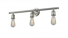 Innovations Lighting 204-SN - Bare Bulb 3 Light Bath Vanity Light