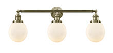 Innovations Lighting 205-AB-G201-6 - Beacon - 3 Light - 30 inch - Antique Brass - Bath Vanity Light