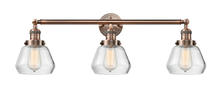 Innovations Lighting 205-AC-G172 - Fulton - 3 Light - 30 inch - Antique Copper - Bath Vanity Light