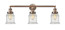 Innovations Lighting 205-AC-G184 - Canton - 3 Light - 30 inch - Antique Copper - Bath Vanity Light
