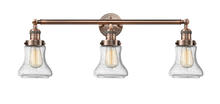 Innovations Lighting 205-AC-G194 - Bellmont - 3 Light - 30 inch - Antique Copper - Bath Vanity Light