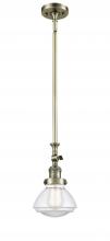 Innovations Lighting 206-AB-G322 - Olean - 1 Light - 7 inch - Antique Brass - Stem Hung - Adjustable Mini Pendant