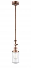 Innovations Lighting 206-AC-G312 - Dover - 1 Light - 5 inch - Antique Copper - Stem Hung - Adjustable Mini Pendant