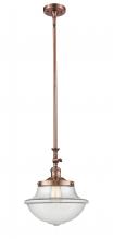 Innovations Lighting 206-AC-G542 - Oxford - 1 Light - 12 inch - Antique Copper - Stem Hung - Mini Pendant