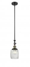 Innovations Lighting 206-BAB-G302 - Colton - 1 Light - 6 inch - Black Antique Brass - Stem Hung - Mini Pendant