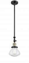 Innovations Lighting 206-BAB-G324 - Olean - 1 Light - 7 inch - Black Antique Brass - Stem Hung - Adjustable Mini Pendant