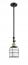 Innovations Lighting 206-BAB-G51-CE - Bell Cage - 1 Light - 6 inch - Black Antique Brass - Stem Hung - Mini Pendant