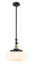 Innovations Lighting 206-BAB-G691-12 - Bridgeton - 1 Light - 12 inch - Black Antique Brass - Stem Hung - Mini Pendant