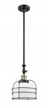 Innovations Lighting 206-BAB-G71-CE - Bell Cage - 1 Light - 9 inch - Black Antique Brass - Stem Hung - Mini Pendant