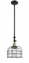 Innovations Lighting 206-BAB-G72-CE - Bell Cage - 1 Light - 9 inch - Black Antique Brass - Stem Hung - Mini Pendant