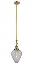 Innovations Lighting 206-BB-G165 - Geneseo - 1 Light - 7 inch - Brushed Brass - Stem Hung - Adjustable Mini Pendant