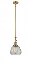 Innovations Lighting 206-BB-G172 - Fulton - 1 Light - 7 inch - Brushed Brass - Stem Hung - Adjustable Mini Pendant