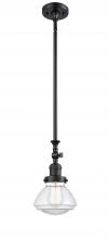 Innovations Lighting 206-BK-G322 - Olean - 1 Light - 7 inch - Matte Black - Stem Hung - Adjustable Mini Pendant