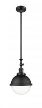 Innovations Lighting 206-BK-HFS-82-BK - Hampden - 1 Light - 9 inch - Matte Black - Stem Hung - Adjustable Mini Pendant
