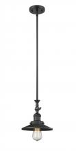 Innovations Lighting 206-BK-M6 - Railroad - 1 Light - 8 inch - Matte Black - Stem Hung - Adjustable Mini Pendant