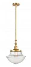 Innovations Lighting 206-SG-G542 - Oxford - 1 Light - 12 inch - Satin Gold - Stem Hung - Adjustable Mini Pendant