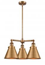 Innovations Lighting 207-BB-M13-BB - Appalachian - 3 Light - 21 inch - Brushed Brass - Stem Hung - Chandelier