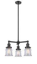 Innovations Lighting 207-OB-G182S-LED - Canton - 3 Light - 18 inch - Oil Rubbed Bronze - Stem Hung - Chandelier