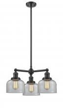 Innovations Lighting 207-OB-G72 - Bell - 3 Light - 22 inch - Oil Rubbed Bronze - Stem Hung - Chandelier