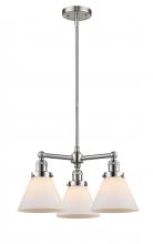 Innovations Lighting 207-SN-G41 - Cone - 3 Light - 22 inch - Brushed Satin Nickel - Stem Hung - Chandelier