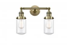 Innovations Lighting 208-AB-G312 - Dover - 2 Light - 14 inch - Antique Brass - Adjustable Bath Vanity Light
