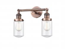 Innovations Lighting 208-AC-G312 - Dover - 2 Light - 14 inch - Antique Copper - Adjustable Bath Vanity Light