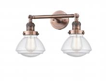 Innovations Lighting 208-AC-G324 - Olean - 2 Light - 17 inch - Antique Copper - Adjustable Bath Vanity Light