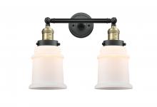 Innovations Lighting 208-BAB-G181 - Canton - 2 Light - 17 inch - Black Antique Brass - Adjustable Bath Vanity Light