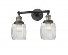 Innovations Lighting 208-BAB-G302 - Colton - 2 Light - 16 inch - Black Antique Brass - Bath Vanity Light